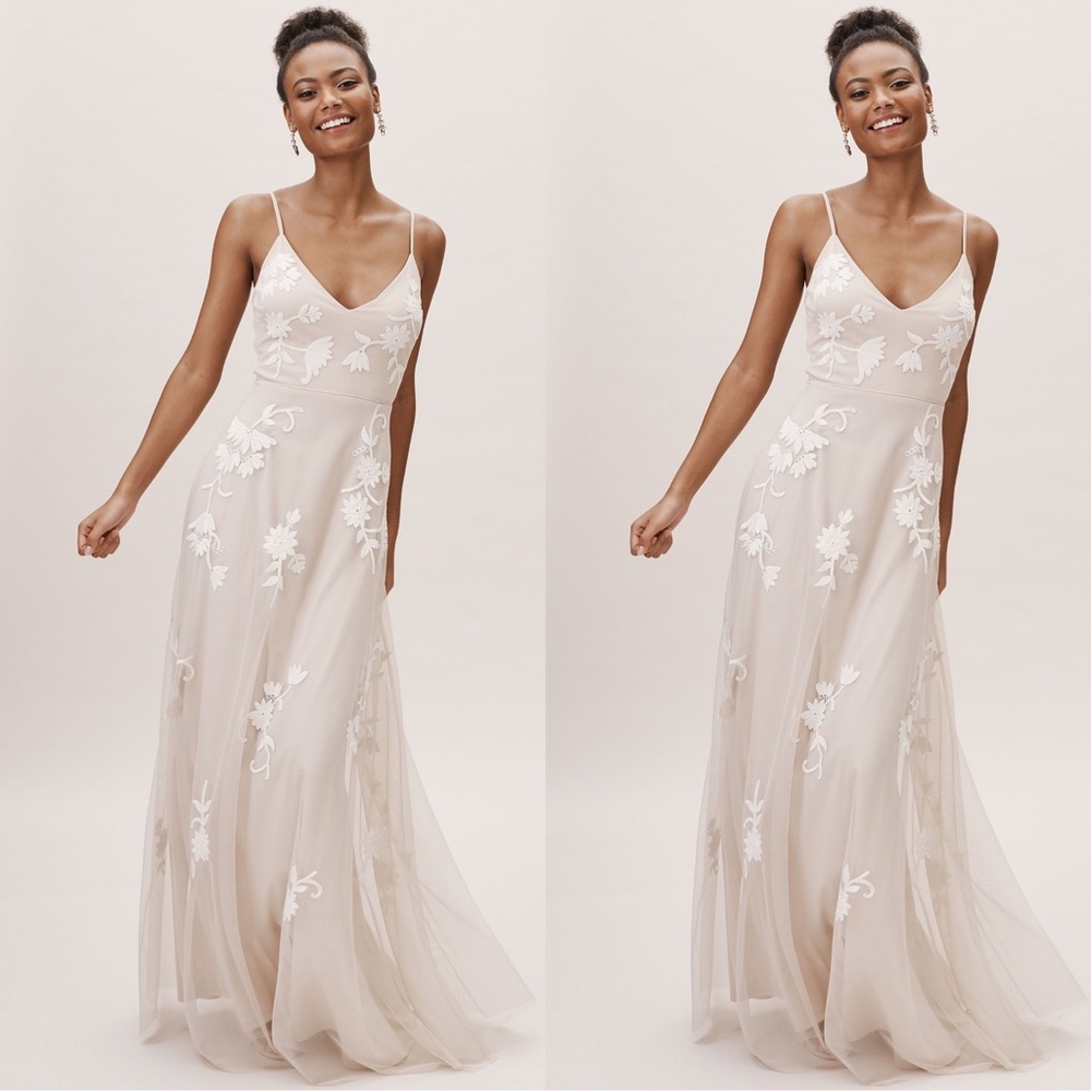 New BHLDN Bethany Bridesmaid Dress sz 6 - Oyster